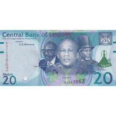 (541) ** PN22c Lesotho 20 Maloti Year 2021